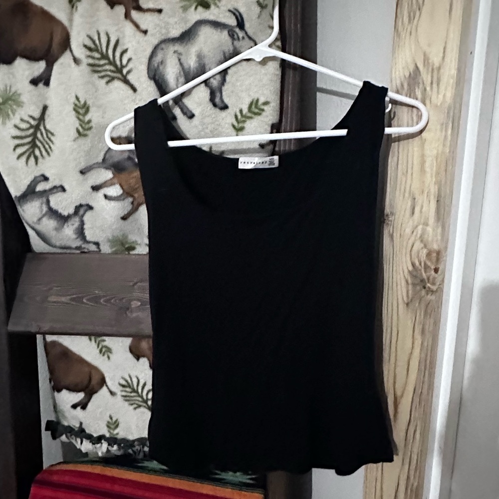 Double layered scoop/square neck, tank top